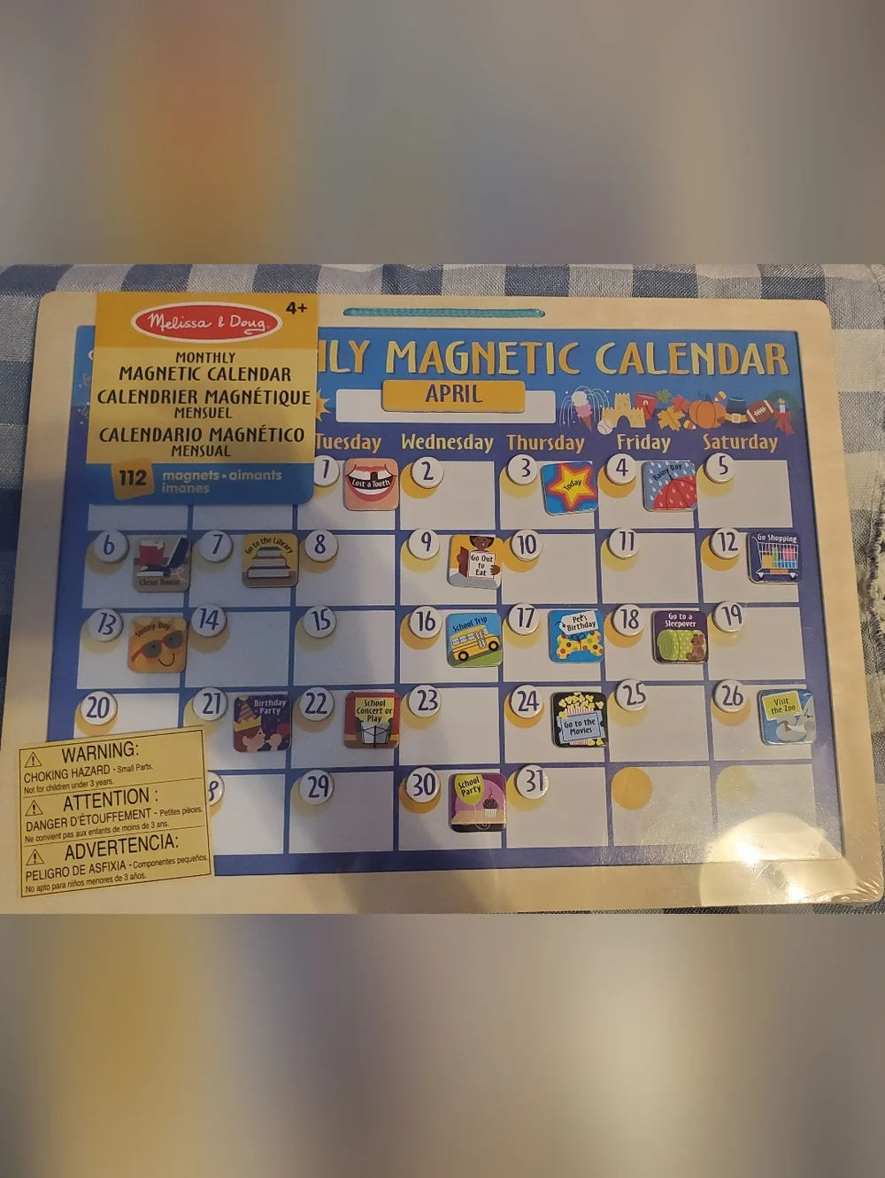Melissa & Doug Monthly Magnetic Calendar - NEW IN PLASTIC